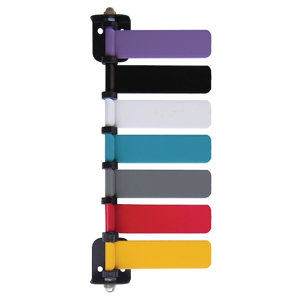 Omnimed Room ID Flag System, 4" Std 7 Color Set (Quickly & Clearly Alert Staff 291837 - main